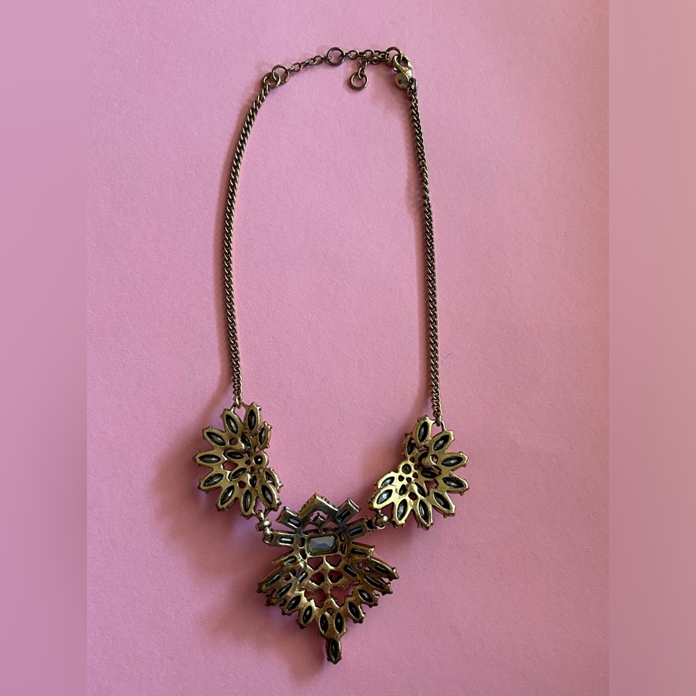 J. Crew Gold Rhinestone Necklace - Picture 8 of 12